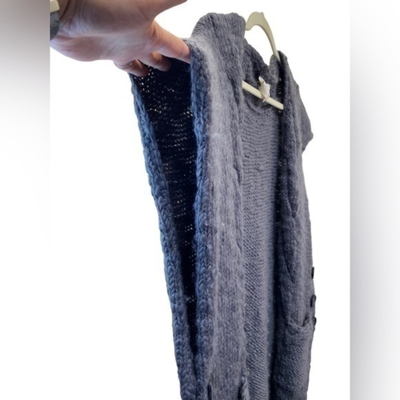 COPY - BILLY REID Gray Wool knitted Tunic Cardigan Sweater - Picture 7 of 9